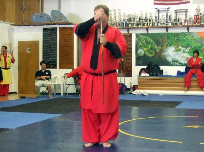 Inst. Earl Boyd closes black belt Sword form